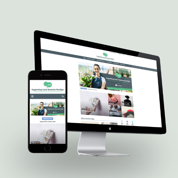 Laptop and Mobile website design of "Supporting Local Businesses In Bendigo" by Stanford Marketing