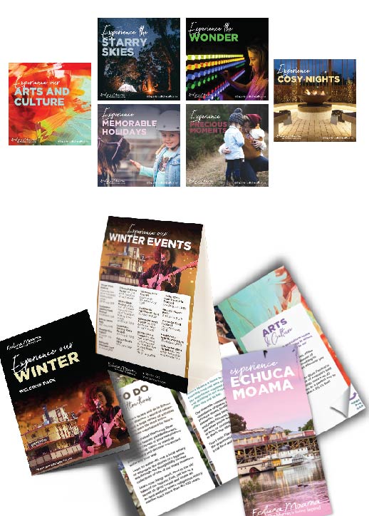 image artwork covers of winter events in Echuca Moama done by Stanford Marketing Agency in Bendigo.
