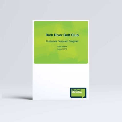 Portrait Green Cover Customer Research Report made by Stanford Marketing Agency.